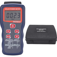 Cheotime Digital Solarenergie Messgerät, Handmesser des Handschills Sonneneinstrahlung, W/m²/BTU 2 Einheiten Schaltbares Lichtstrahlungstestinstrument für Meteorologie, physisch