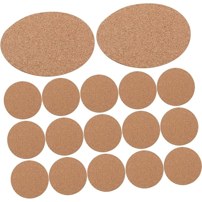 GLEAVI 50stücke Selbstklebende Runde Korkuntersetzer Kork-trägerplatten Mini-wandkorkfliesen Korkplatte Für Bastelarbeiten Und Heimwerkerprojekte