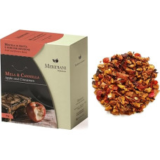Meridiani® | Apfel-Zimtaufguss-Mischung | Koffeinfreier Apfel-Zimt- und Vanille-Tee - (80 g) | Fruchtmischung Süß würziger Geschmack