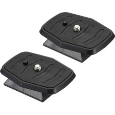 PATIKIL Stativ-Schnellwechselplatte, 2 Stück Kamerastativ Adapter Halterungsteile Ersatz-Montageplatte für Stativ Modell 2, Schwarz