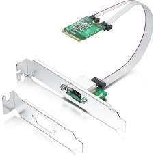 10Gtek M.2 A+E Key 2,5G Gigabit Ethernet tinklo kortelė, 18 cm ilgio kabelis