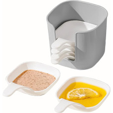 Saucenschälchen,6 Stück Sojasauce Schalen mit Griff | Für Küche Gewerbliche Gastronomie Barbecue Abendessen Familien Tisch Picknicks Snacks