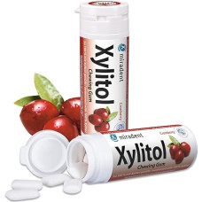miradent Xylitol Chewing Gum Dental Care Chewing Gums Pack of 30 Cranberry (6 x 30 g)