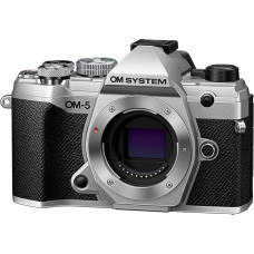 OM System Olympus OM-5 Silver Micro Four Thirds System Camera Outdoor Camera Weatherproof Design 5-Axis Image Stabilisation 50MP Handheld High Res Shot