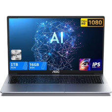 AOC AI nešiojamasis kompiuteris, 16 colių, CPU Ultra 5 125U, 16 GB DDR5 1 TB SSD Kompiuteris su apšviesta klaviatūra Nešiojamieji kompiuteriai Palaiko 