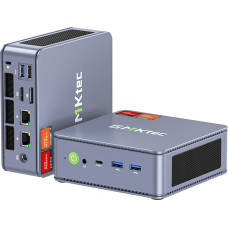 GMKtec K6 mini žaidimų kompiuteris Ryzen 7 7840HS (8C/16T 5.1GHz) W11 PRO 16GB DDR5 1TB PCIe 4.0 SSD, Radeon 780M grafika, mini kompiuteris 4K trigubas ekranas | Type-C | Dual Ethernet | WiFi 6 | BT 5.2 | Dual 2.5G