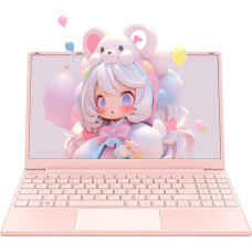 14 colių pastelinės rožinės spalvos nešiojamasis kompiuteris, N5095 procesorius (iki 2,9 GHz), 16 GB DDR4 RAM, 256 GB NVME SSD, FHD 1920 × 1080 IPS ekranas, 5000 mAh baterija, universalios jungtys, iš anksto įdiegta 