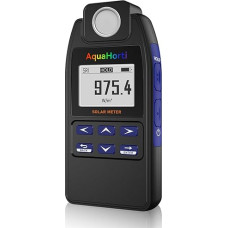 AH-SOL Solar Power Meter - High Precision Digital Solar Radiation Meter for Solar Panel Mounting, Sunlight Intensity Measurement, Research and Much More