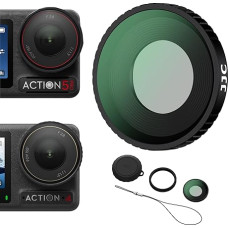 UV filtras DJI Osmo Action 5 Pro 4 su silikoniniu objektyvo dangteliu