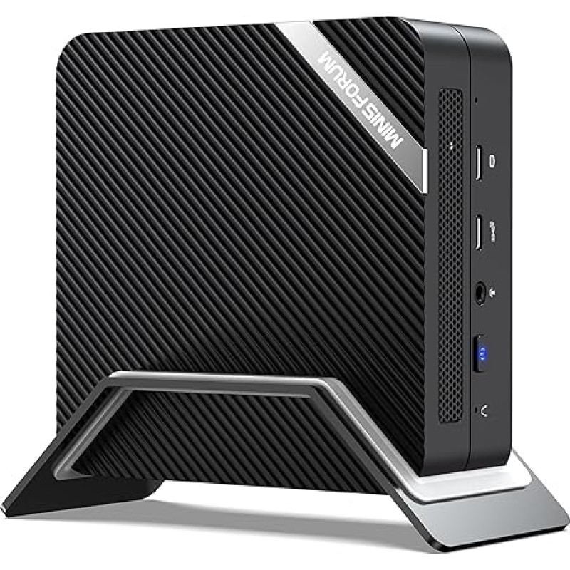 MINIS FORUM mini kompiuteris UM560 XT AMD Ryzen 5 5600H 6 branduoliai/12 gijų, 16 GB RAM, 1 TB PCIe SSD, miniatiūrinis kompiuteris, 2,5
