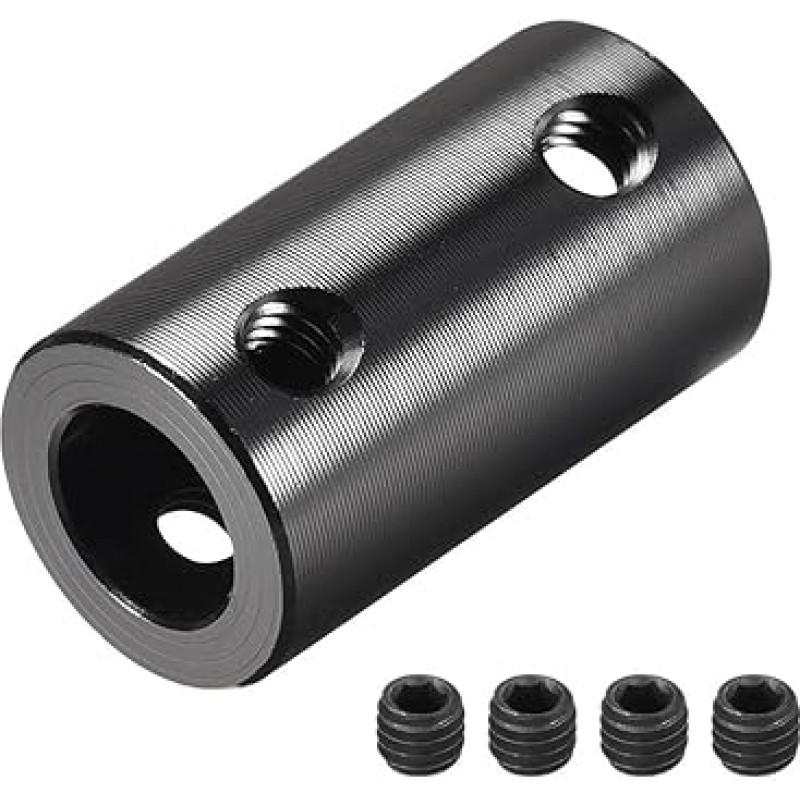 aprūpinimo žemėlapis nuo 8 mm iki 8 mm skylės standžiųjų jungčių rinkinys varžtas L25xD14 aliuminio lydinio veleno jungtis variklio priedai juoda