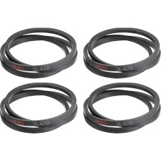 sourcing map 4 Stück 3L470 Classic gewickelter Gummi-Keilriemen, 1194 mm Außenumfang, 3L-Profil-Keilriemen, 0,95 cm Breite 2,2 cm Höhe