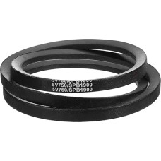 sourcing map 5V750 Keilriemen, klassisch umwickelt, Gummi, 190,5 cm Außenumfang x 1,6 cm Breite x 1,3 cm Höhe, für Industriemaschinen-Ausrüstung, schwarz