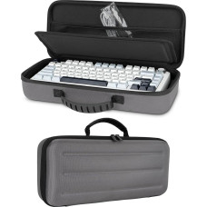XINGFUDAO kietas dėklas 75 % žaidimų klaviatūroms ir priedams, vandeniui atsparus apsauginis laikymo krepšys, suderinamas su 