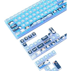 MAMBASNAKE 120 Keys PBT Pudding Keycap Set, ASA Profile, PBT Colour Sublimation, ANSI US Layout for TKL 61 68 87 98 104 108 Mechanical Keyboard, Compatible with Cherry MX Gateron Otemu Kailh Switch