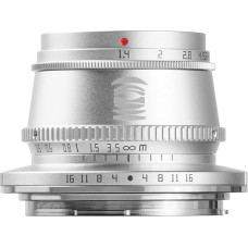 TT Artisan 35mm F1.4 APS-C objektų jungtis Fuji X Mount Silver plačiakampis rankinio fokusavimo objektyvas TTAL3514FXS