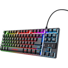 Trust Gaming Teclado GXT 833 Thado Metallico Compact Illuminacion LED Multicolour Anti-Ghosting 12 TECL.Multimedia USB 23698