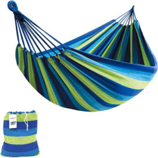 Lauko medvilninis hamakas su krepšiu Hamakas, skirtas terasai, kiemui, sodui, miegamajam (svoris iki 150 kg - matmenys 150 x 180 cm)