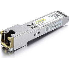 10Gtek HP 1G SFP RJ45 siųstuvas JD089B/JD495A/JD089A/JC009A, Gigabit SFP varinis modulis, 1000Base-T, RJ45 jungtis, 100 metrų