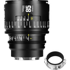 7artisans 85mm T2.1 Infinte Series Professional Manual Full Frame Cine Lens Compatible with EF Bayonet for Photography and Film Production (Black)