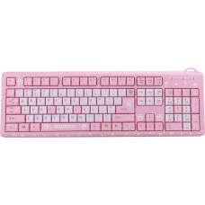 KIMISS USB klaviatūra plokščia rožinė itin plonas USB kabelis mielas animacinis filmukas namų biurui nešiojamam kompiuteriui universalus