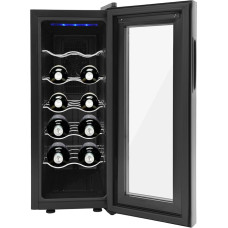 JDBDU 12 Bottles Wine Fridge with LED Display, Wine Cabinets 12-18°C Precise Temperature Control Drink Refrigerators, Wine Fridge Wine Refrigerators for Red Wine, Champagne, Brandy