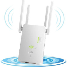 WLAN Repeater AC1200 WLAN Amplifier 5GHz/867Mbit/s 2.4GHz/300Mbit/s, with AP Mode/Repeater/Router, 4 Antennas, WiFi Range Extender Compatible with All WiFi Devices