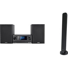 Kenwood M-9000S-B Smart Micro Hi-Fi System with Internet Radio, DAB+, Colour Black & Hama DAB Room Antenna for Radio (DAB, DAB+, FM, 1.4 m Cable) Black