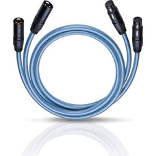 Oehlbach XXL Series 2 X - High-End Audiokabel mit XLR-Stecker (Made in Germany, HPOCC, für CD-Player, Vor-/Endstufe) - 2 x 75cm blau