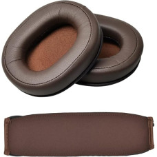 JHZZWJ Replacement Ear Pads & Headband Cover for Diameter ATH M50x / M50 / M50xBT / M50RD / Audio Technica M40X / M30x / M20x / MSR7 Monitor / ATH-ANC9 Faux Leather Ear Pads