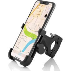 MidGard Aluminum Motorcycle Bike Phone Mount for Smartphones Mobile Phone Holder Compatible with Apple iPhone, Samsung, Huawei, Xiaomi