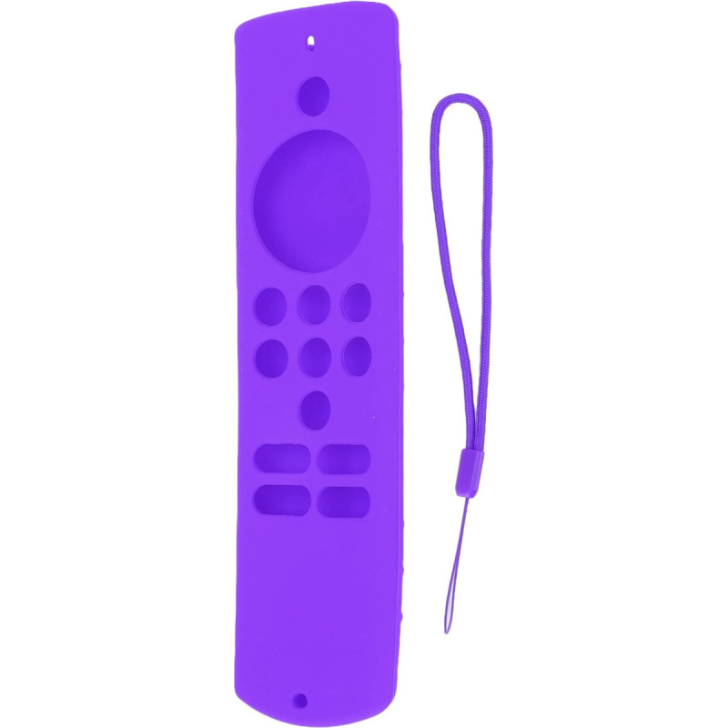 Marhynchus Silicone Remote Control Cover Protection for Fire TV Stick Lite, Soft Waterproof Shockproof Hard Protective Case with Lanyard (Purple)