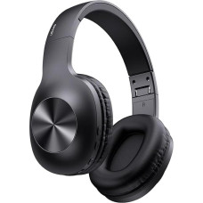 P4Y Wireless Headphones YX05 E-Join Series with Foldable Casing, Bluetooth 5.0, Connections: AUX/USB-C Battery 1200 mAh, Listening Time 100 Hours, 40 mm Speaker, 3D Touch Control Sound, Colour: Black