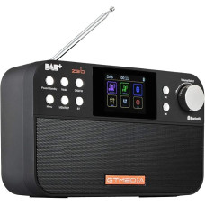 Portable Radio DAB/DAB+/FM RDS Digital Radio Bluetooth 2.1 Speaker Alarm Clock Snooze Sleep Timer 2.4 Inch LCD Colour Display