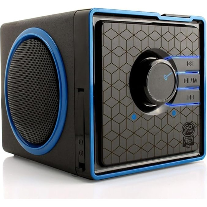 GOgroove SonaVERSE BX Wired Portable Speaker with USB Music Player - Speaker with USB Flash Drive, MP3 Input, 3.5mm AUX Port, Playback Buttons (Wired AUX Only)