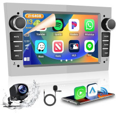 2GB + 64GB Android 13 Car Radio for Opel Astra Antara Vectra Corsa Zafira Meriva Vivara Vivaro Combo Signum Tigra Radio Wireless CarPlay Android Car Bluetooth 7 Inch Screen Car Radio with Navigation