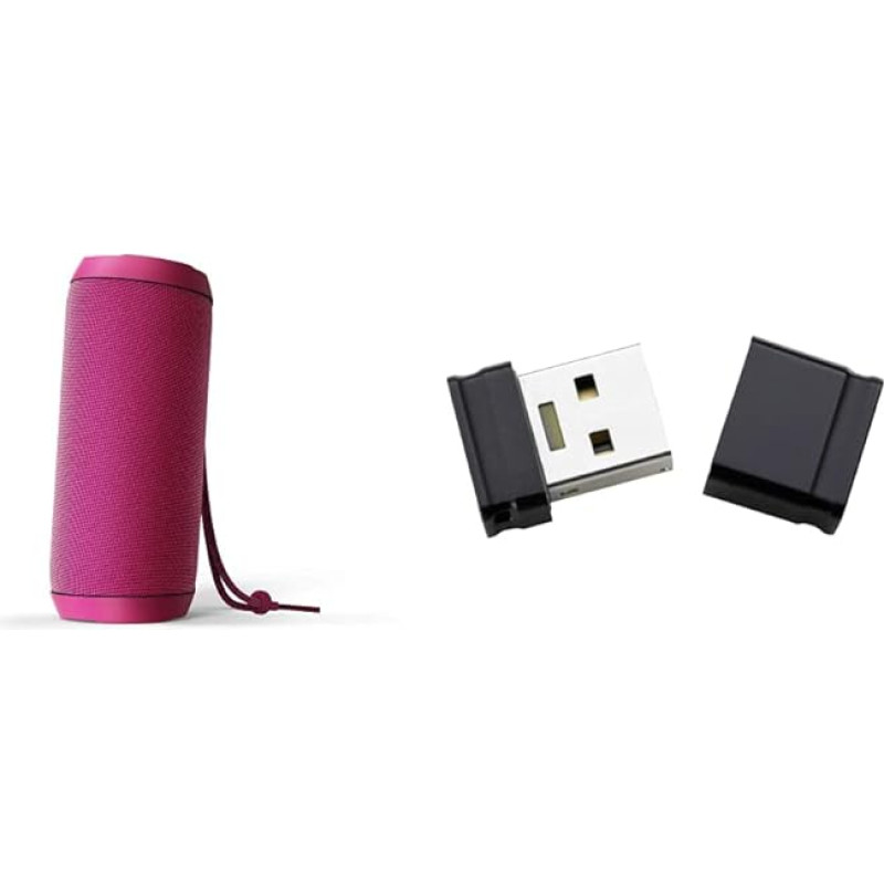 Energy Sistem Urban Box 2 Magenta Portable Speaker, Magenta Rose & Intenso 3500480 Micro Line 32 GB USB Stick USB 2 Black, 32 GB - USB 2.0