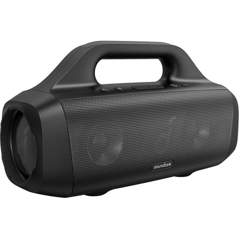 Soundcore Motion Boom Bluetooth Lautsprecher von Anker, mit Titan Audiotreibern, BassUp Technologie, IPX7 Wasserschutz, 24h Akku, mit Trageschlaufe, ideal für draußen, Garten, Strand (Generalüberholt)