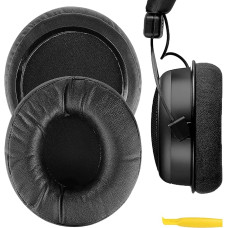 Geekria Performance Protein-Leder-Ersatz-Ohrpolster Kompatibel mit DT770 DT790 DT797 DT880 DT990 PRO T5P T70 T70P T90 MMX300 Kopfhörer-Ohrpolster, Headset-Ohrpolster (Schwarz/Extra dick)