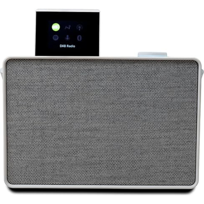 Pure Evoke Play Versatile Music System for Indoor and Outdoor Use (DAB+/FM Radio, Internet Radio, Podcasts, Spotify Connect, Bluetooth in Rich 40W Stereo Sound), Cotton White