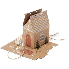 Mopec, Min.25 Box Gingerbread House Christmas 7 x 10.5 x 5 cm Pack of 25 Wooden One Size