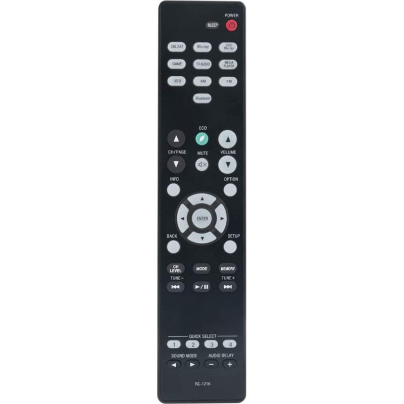 VINABTY Replacement RC-1216 Remote Control Suitable for Denon RC-1216 AVR‑S510BT AVR‑S530BT AVR‑S540BT AVR‑X550BT AVR-S530BT AVR-S540BT AVR-X550BT AVR-S510BT AVR-X250BT AV Stereo Receiver