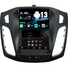 SXAUTO Car Radio Android 12 Fits Ford Focus (2010-2014) - [Built-in Carplay/Android Car/DSP] - Camera Free - [4G + 64G] - 9.7 Inch 2 DIN - Supports DAB Steering Wheel Control 4G WiFi Bluetooth