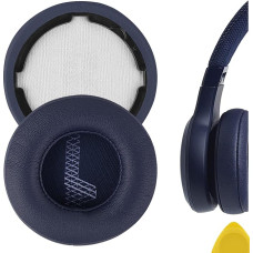 Geekria QuickFit Replacement Protein Leather Ear Pads for JBL Live 400BT Headphones Ear Pads Repair Parts (Blue)