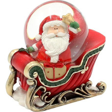 Santa Snow Globe in Red Christmas Sleigh Diameter 7 x 4.5 x 7 cm Diameter 4.5 cm