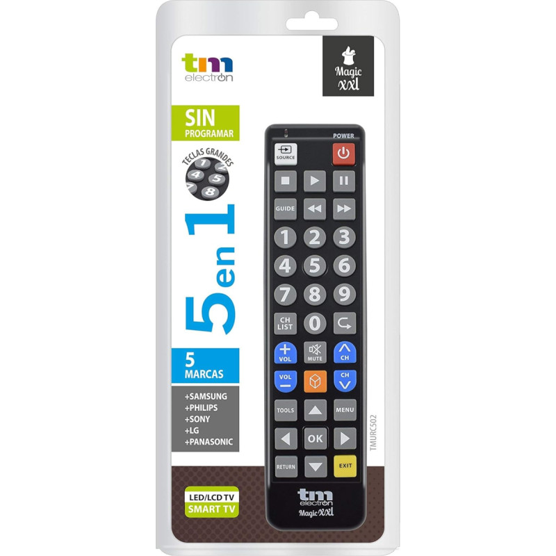 TM ELECTRON tmurc501 – Universal remote control Magic XXL Keyboard Teclas grandes Black