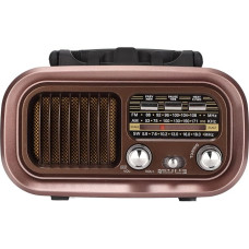 Vintage Radio Retro Bluetooth Speaker, 3 Bands Bluetooth AM FM Radio with Old Fashioned Classic Style, Multifunctional Portable Vintage Radio Speaker for Indoor and Outdoor (RXBT628)