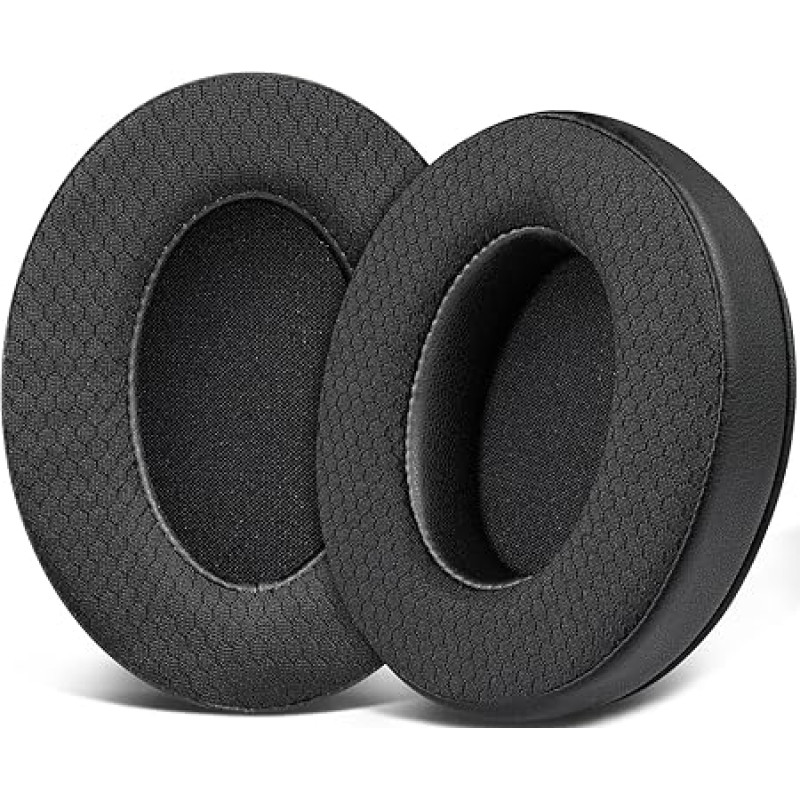 SOULWIT Replacement Ear Pads for HyperX Cloud 1/I/2/II/3/III/Pro/Core/Alpha/Alpha S/Flight/Stinger/Mix/CloudX/CloudX Chat, Cushions with Durable Mesh Fabric, Noise Isolation Foam