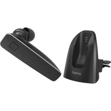 Hama MyVoice2100 Bluetooth Headset One-Ear Mono Headset Bluetooth 5.0, 80 Hours Battery, Wireless Headset for 2 Devices, Ear Hook S/L, Ideal for Glasses Wearers, In-Ear Ear Pads S/M/L, Charging Cable