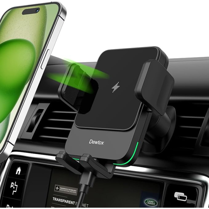 Mobile Phone Holder Car with Charging Function 15 W Wireless Charger Car Qi Chargers